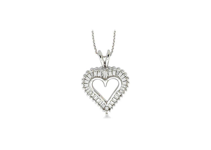 Rhodium Plated | Heart Pendants